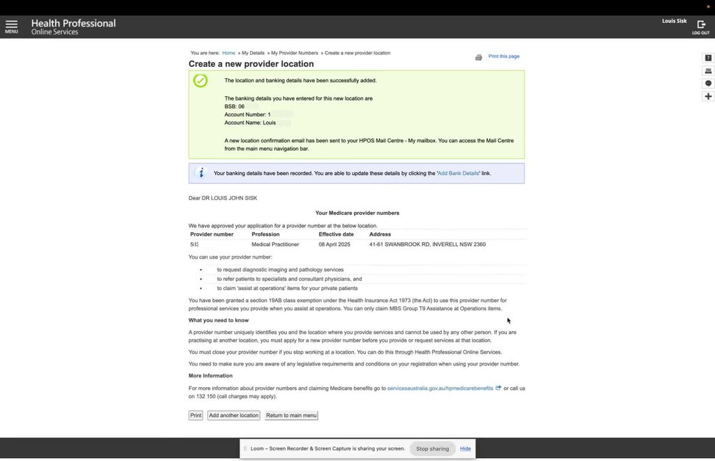 Medicare Number Confirmation
